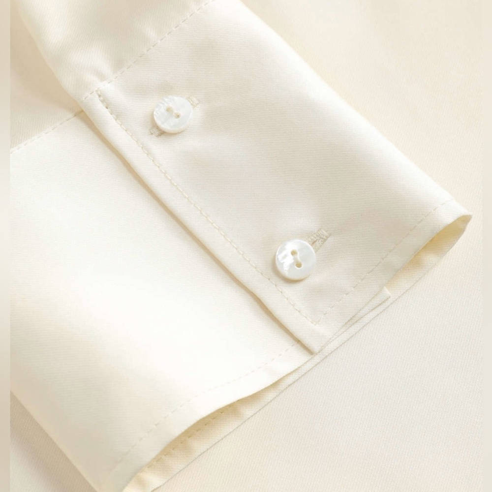 Cider Elegant Cream Long Sleeve Dress - Picture 3 of 14